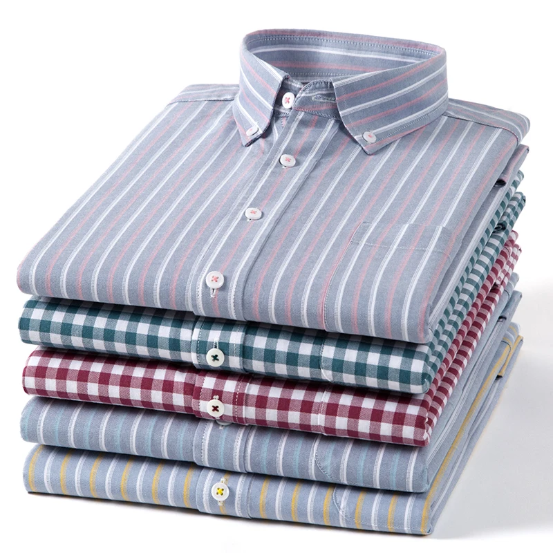 Мужская рубашка из 100% хлопка – обзор и цена Oxford Cotton Casual Shirt Business