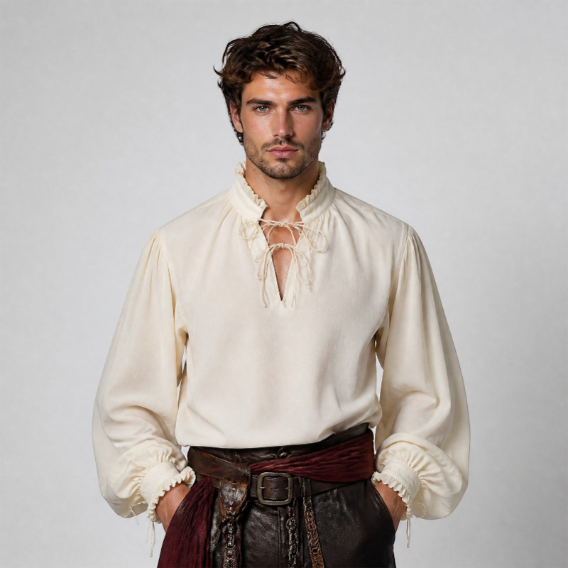 Рубашка в стиле средневекового – обзор и цена Medieval Gothic Lace Up Pirate Shirt