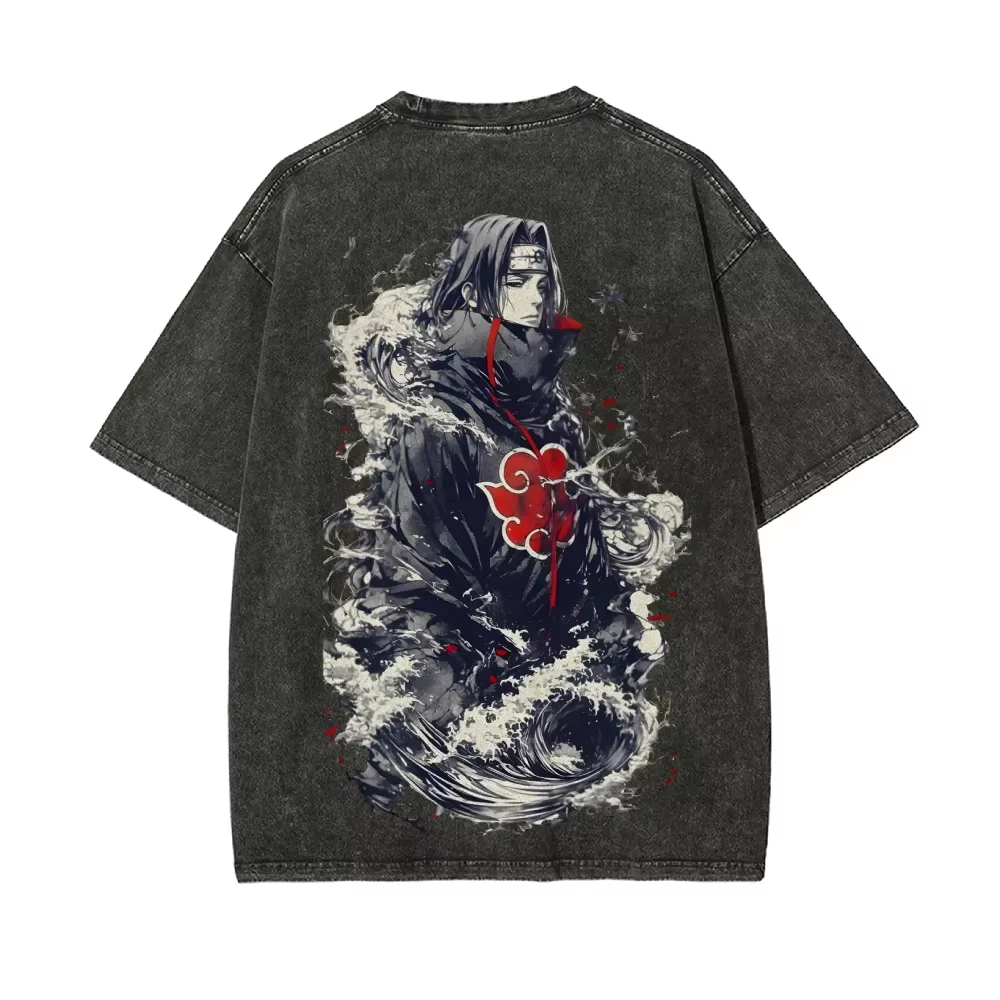 НОВАЯ футболка Naruto Itachi U – обзор и цена Acid Wash Vintage Graphic T Shirt