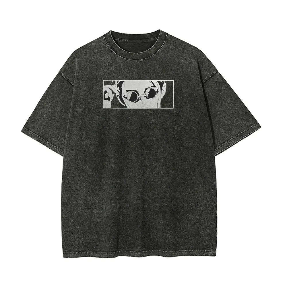 Футболка Kento Nanami Jujutsu  – обзор и цена Acid Wash Vintage Graphic T Shirt