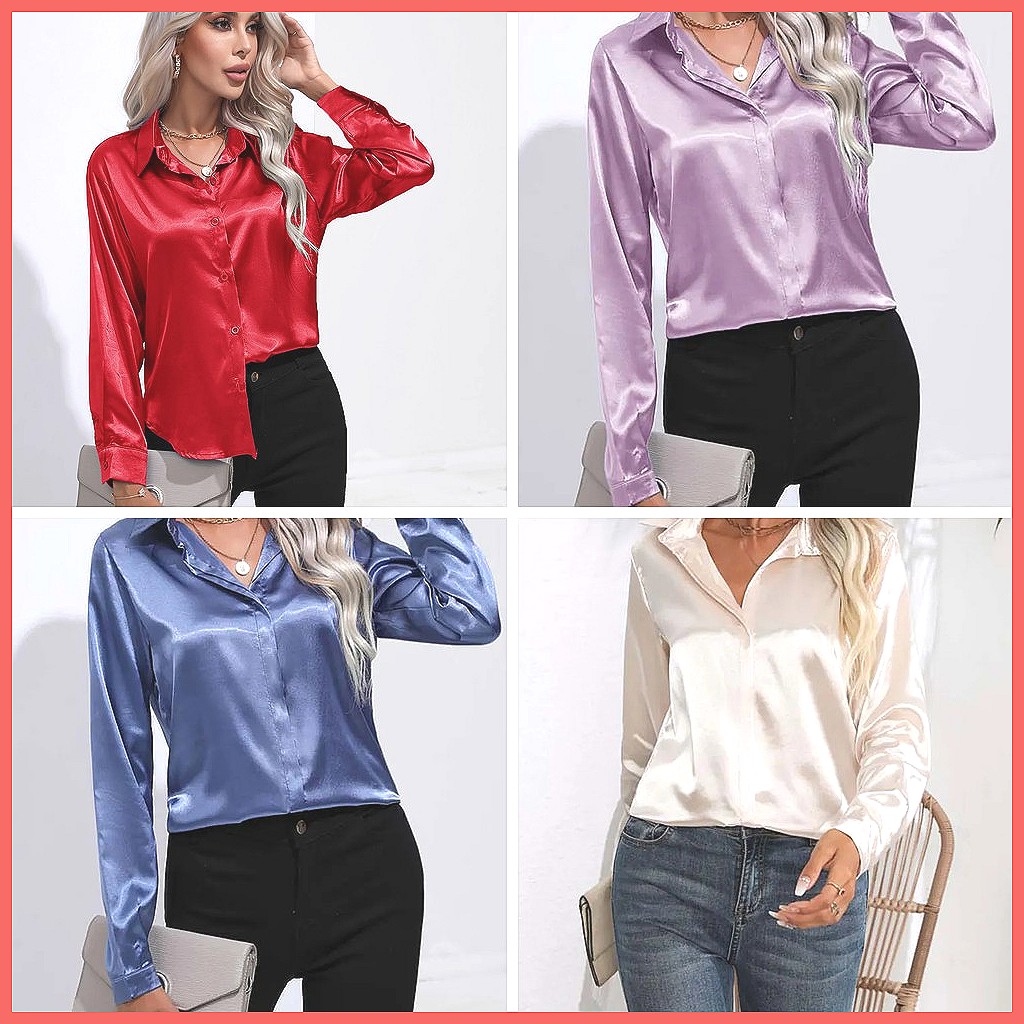 Женская атласная рубашка Весна – обзор и цена Shirts