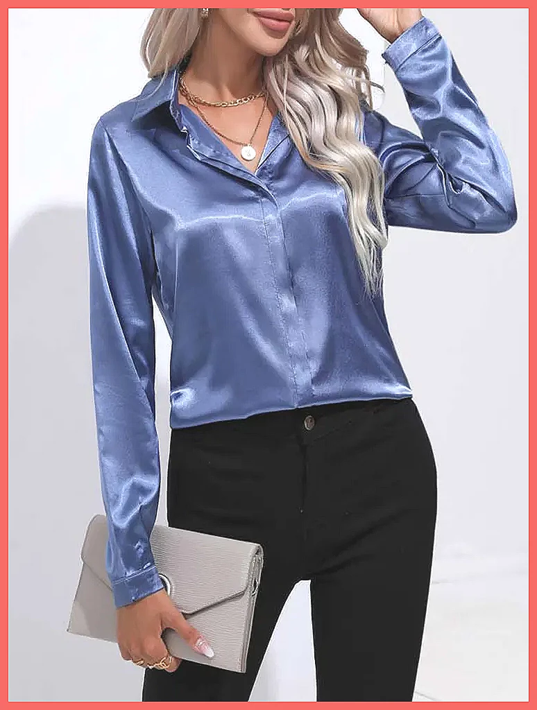 Женская атласная рубашка Весна – обзор и цена Shirts