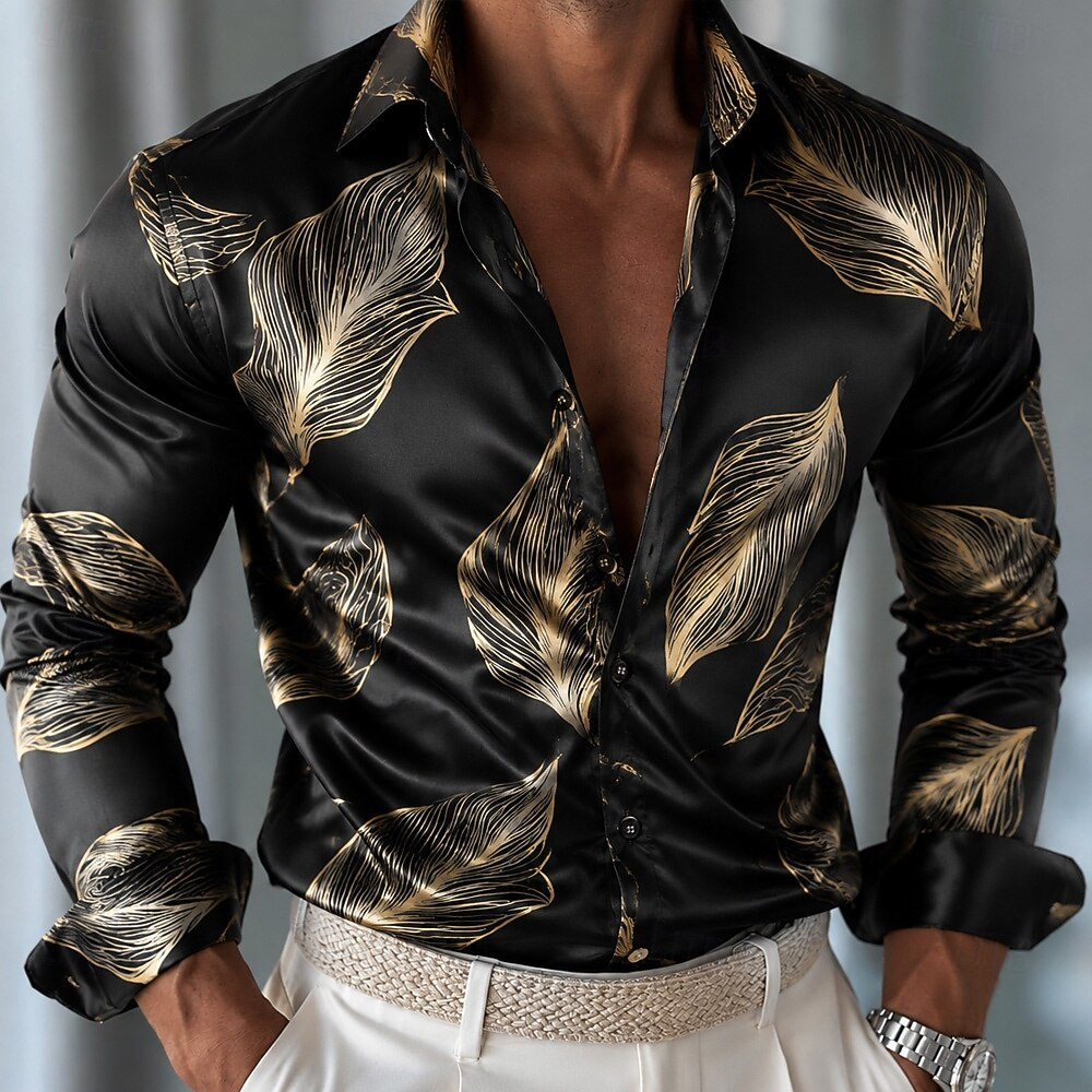 Мужская сатиновая рубашка с уз – обзор и цена Mens Satin Silk Dress Shirt
