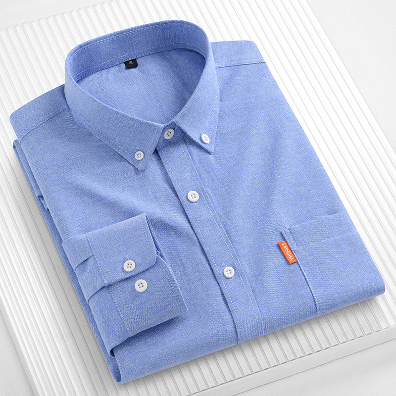 Мужская деловая рубашка из 100 – обзор и цена Oxford Cotton Casual Shirt Business