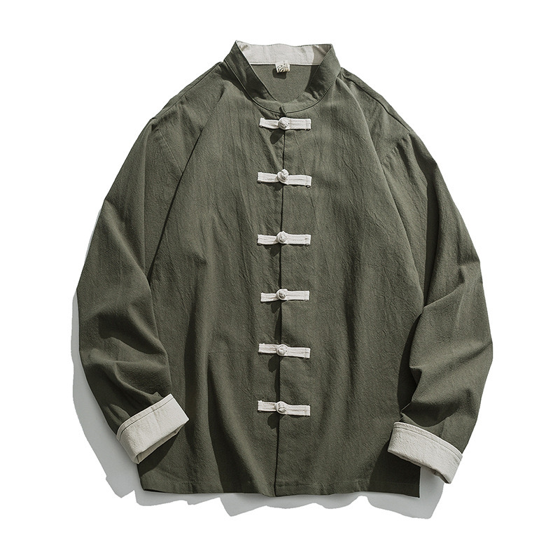 Новая мужская куртка-кимоно 20 – обзор и цена Mens Linen Shirt Long Sleeve