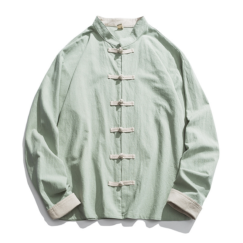 Новая мужская куртка-кимоно 20 – обзор и цена Mens Linen Shirt Long Sleeve