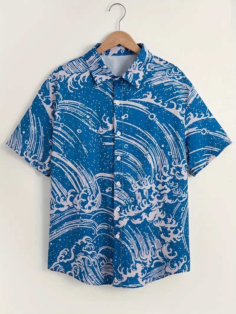 Мужская классическая рубашка с – обзор и цена Short Sleeve Bowling Shirt Retro