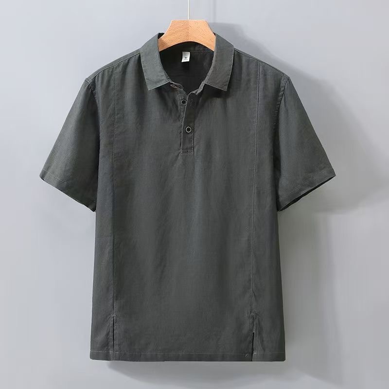 Весенне-летний модный ретро-сп – обзор и цена Mens Linen Shirt Long Sleeve