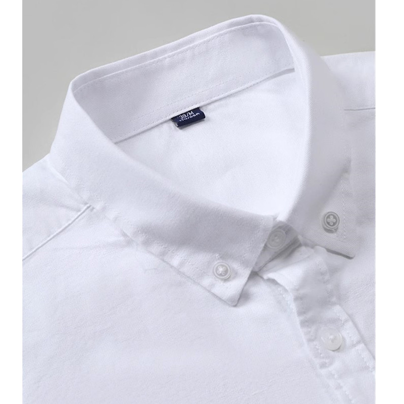 Мужская белая хлопковая рубашк – обзор и цена Oxford Cotton Casual Shirt Business