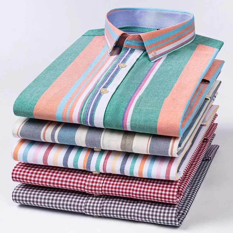 Мужская повседневная рубашка о – обзор и цена Oxford Cotton Casual Shirt Business