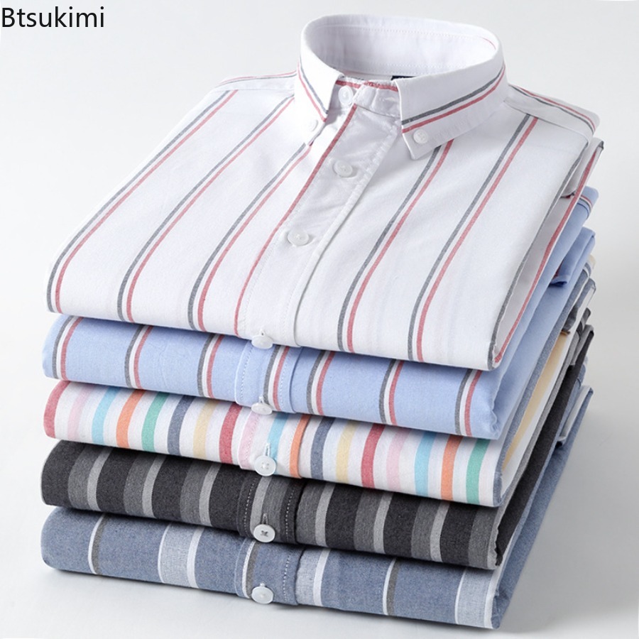Высококачественные мужские руб – обзор и цена Oxford Cotton Casual Shirt Business
