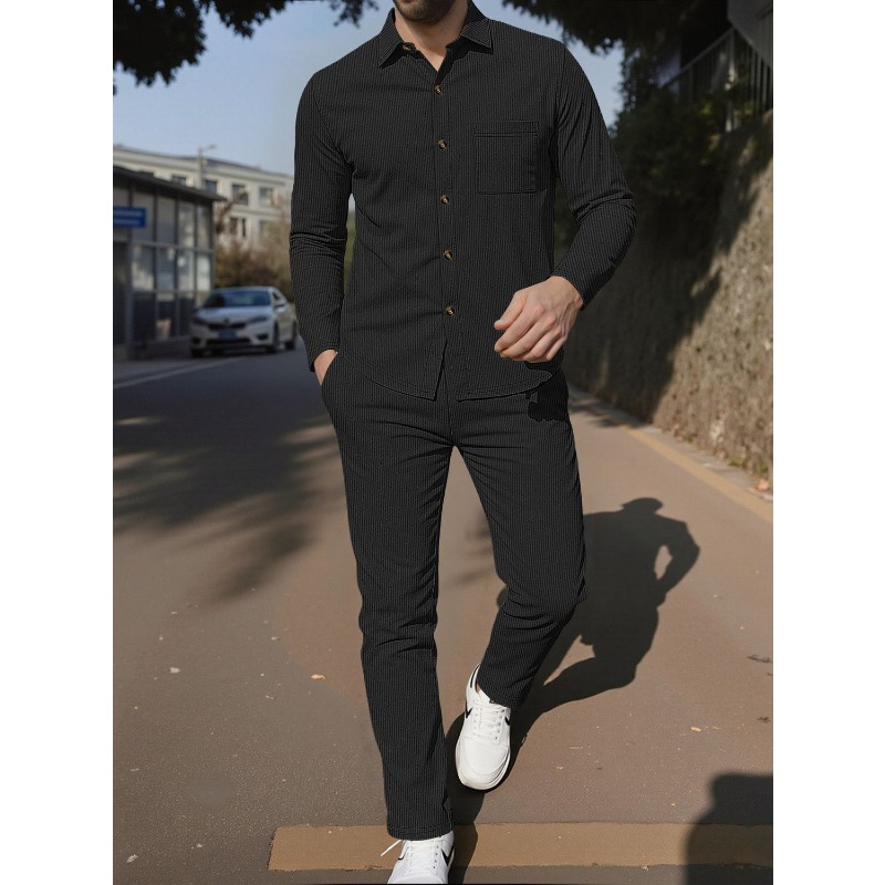 Мужской комплект из двух предм – обзор и цена Corduroy Button Up Shirt Men