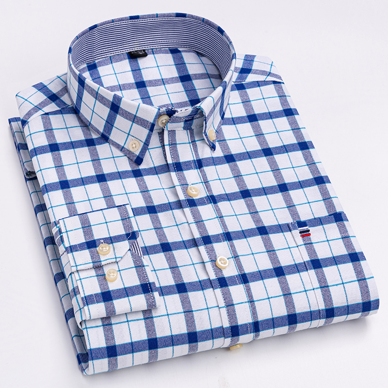 Мужские повседневные рубашки и – обзор и цена Oxford Cotton Casual Shirt Business