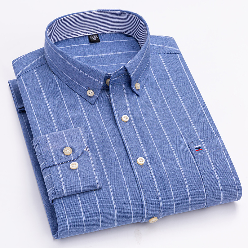 Мужские повседневные рубашки и – обзор и цена Oxford Cotton Casual Shirt Business