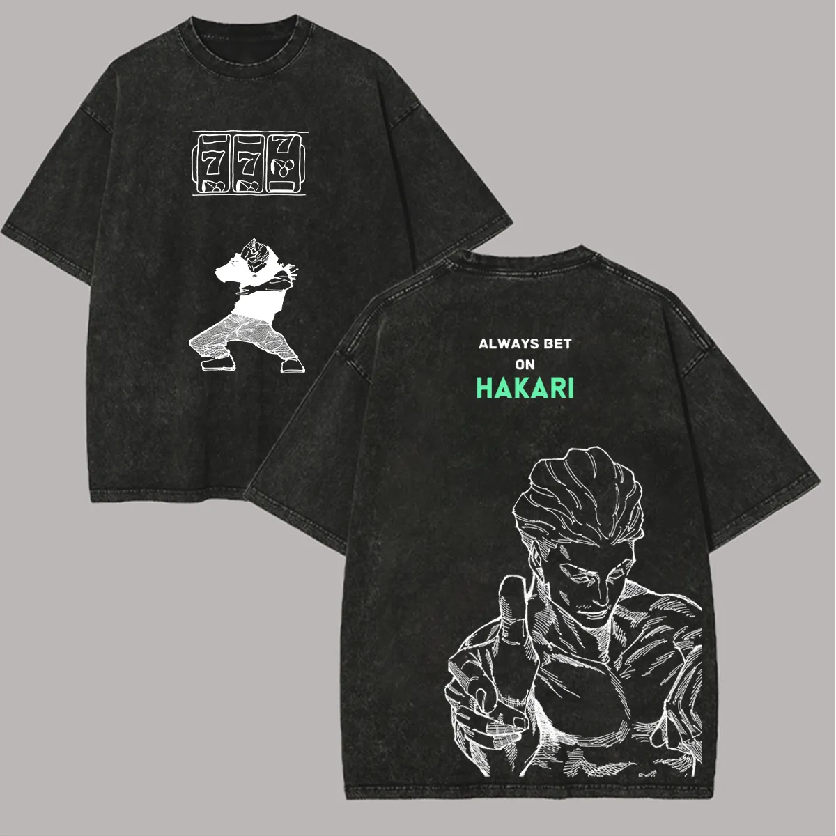 Футболка Jujutsu Kaisen Hakari – обзор и цена Acid Wash Vintage Graphic T Shirt