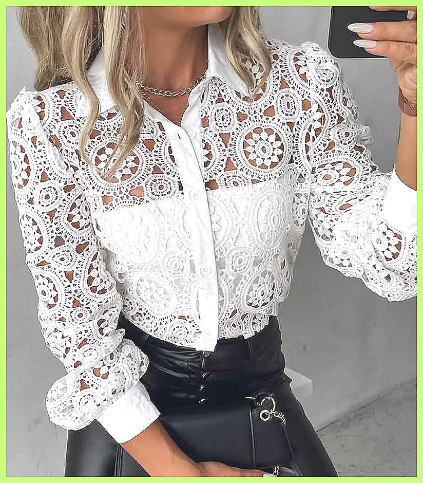 Женская белая кружевная блузка – обзор и цена Shirts