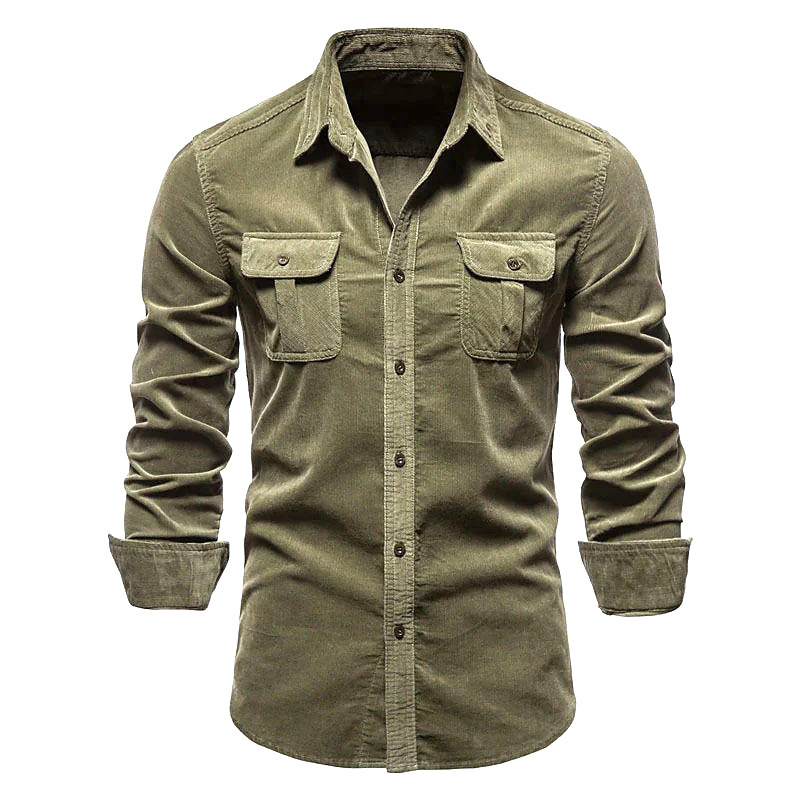Мужская новая вельветовая руба – обзор и цена Corduroy Button Up Shirt Men