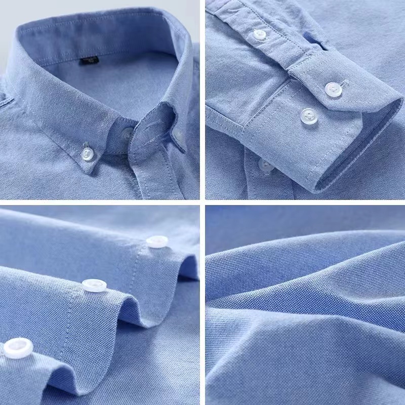 S-6XL Мужские рубашки-оксфорды – обзор и цена Oxford Cotton Casual Shirt Business