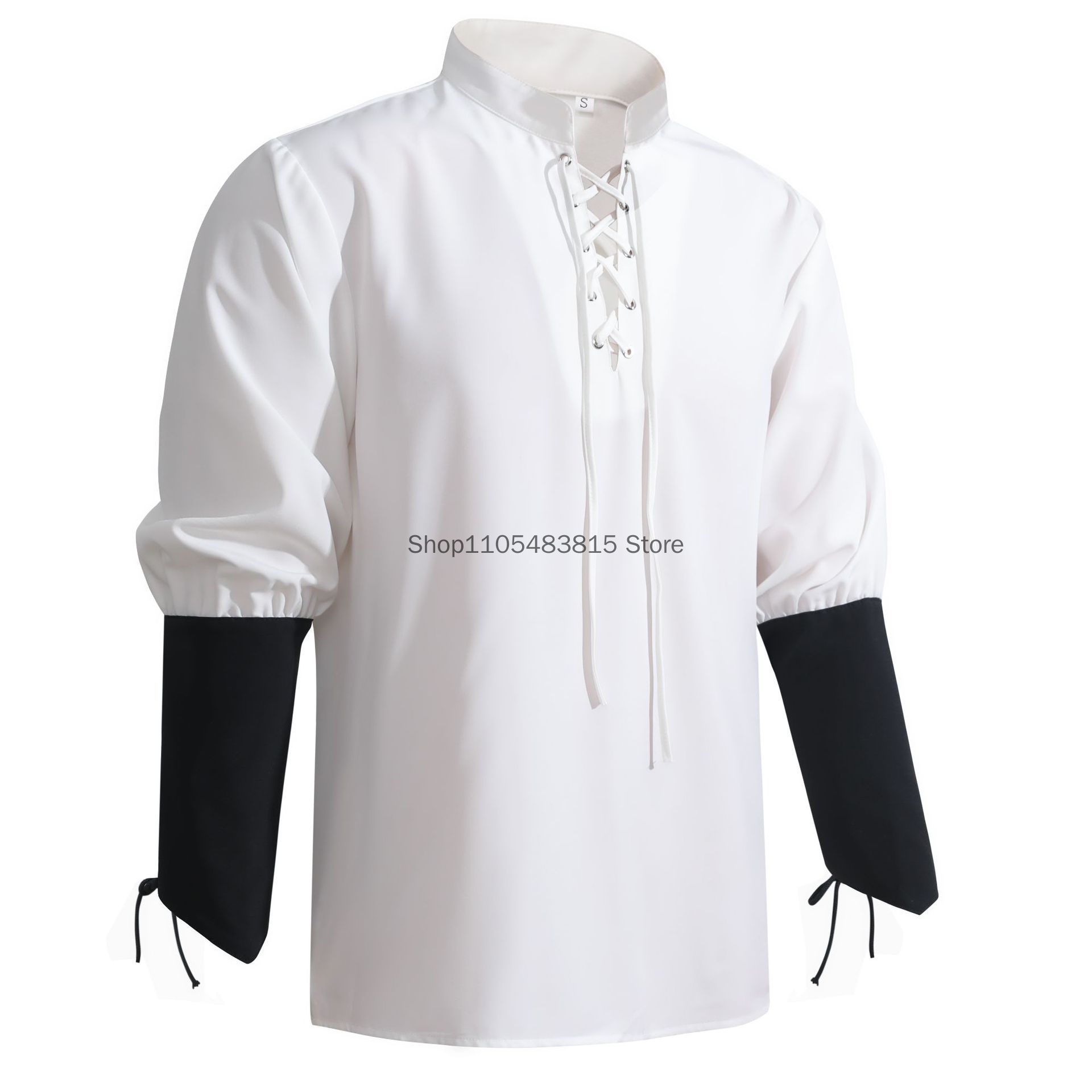 Пиратская рубашка для мужчин - – обзор и цена Medieval Gothic Lace Up Pirate Shirt