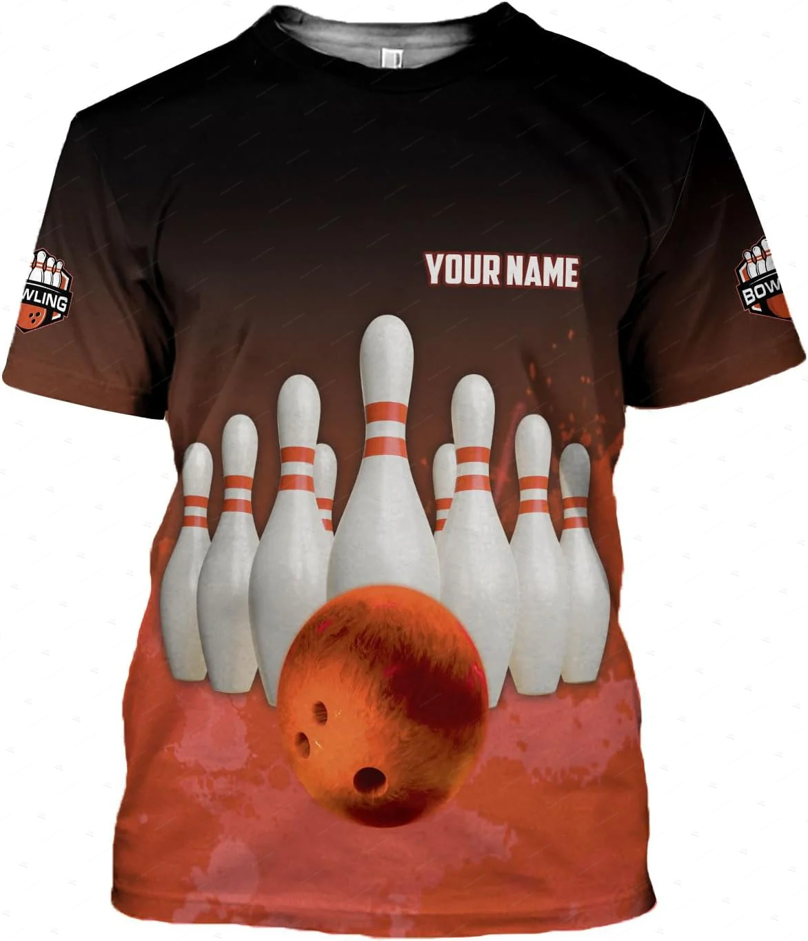Пользовательское имя, градиент – обзор и цена Short Sleeve Bowling Shirt Retro