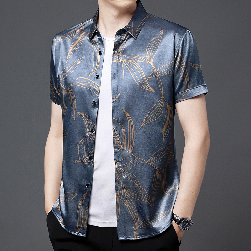 Мужская шелковая рубашка с кор – обзор и цена Mens Satin Silk Dress Shirt