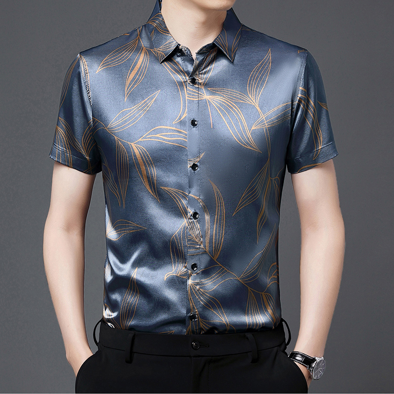 Мужская шелковая рубашка с кор – обзор и цена Mens Satin Silk Dress Shirt