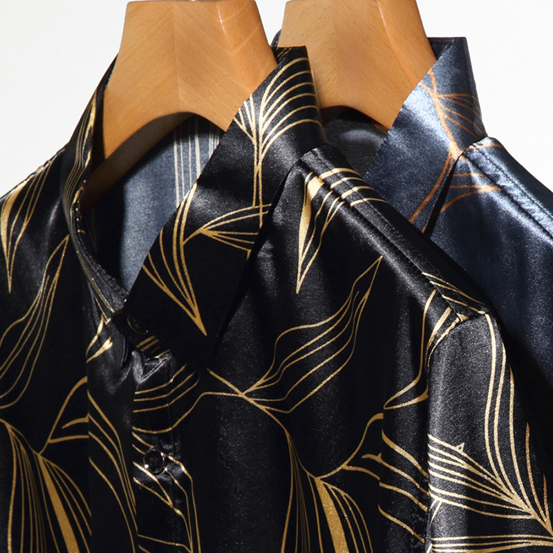 Мужская шелковая рубашка с кор – обзор и цена Mens Satin Silk Dress Shirt