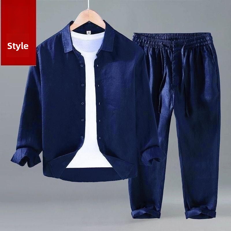 Свободный льняной мужской комп – обзор и цена Mens Linen Shirt Long Sleeve