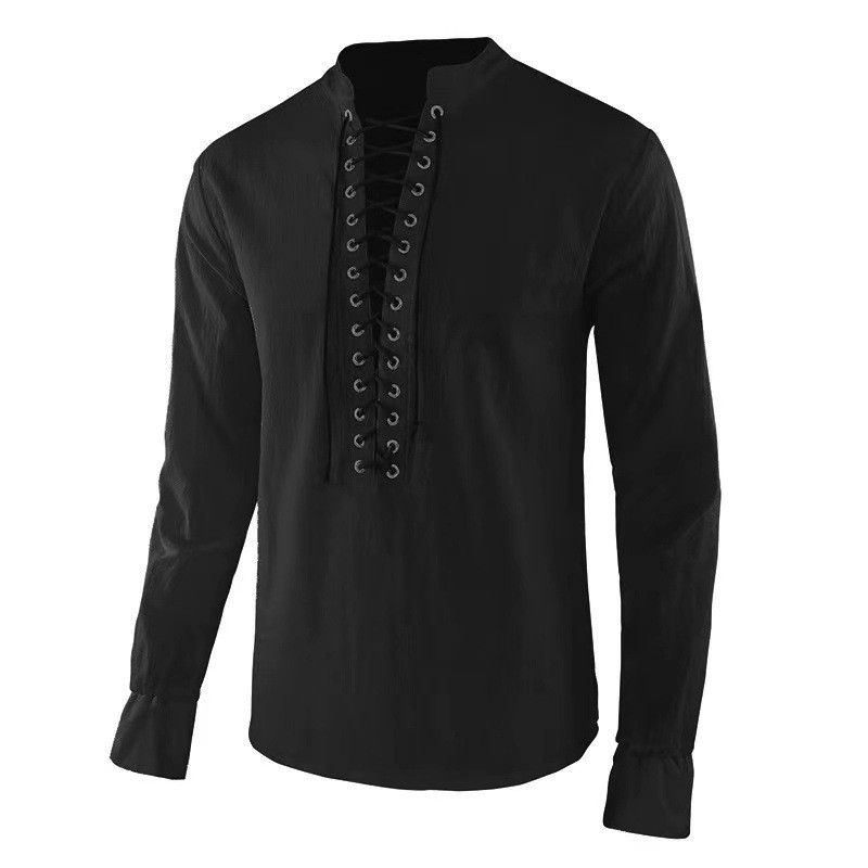 Мужская рубашка в стиле Ренесс – обзор и цена Mens Linen Shirt Long Sleeve